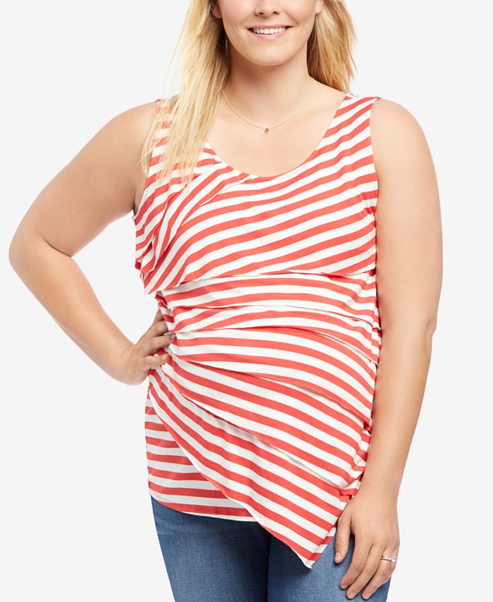 Motherhood Maternity Plus Size Tiered Top Macy's