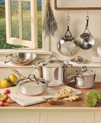 Anolon Nouvelle Copper Stainless Steel Cookware Set, 10 Piece - Macy's