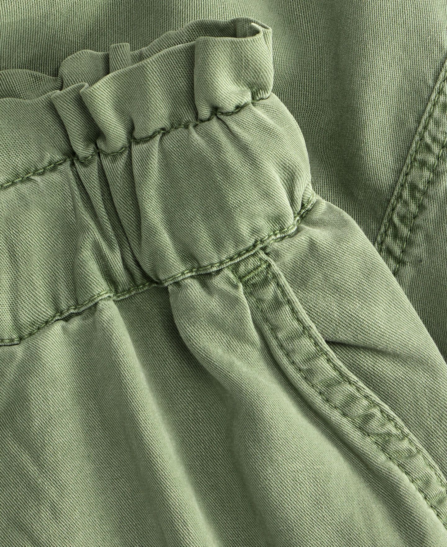 Женские брюки On 34th Pull On Paperbag Cargo Wide Leg, цвет: Холодный оливковый — фото 4