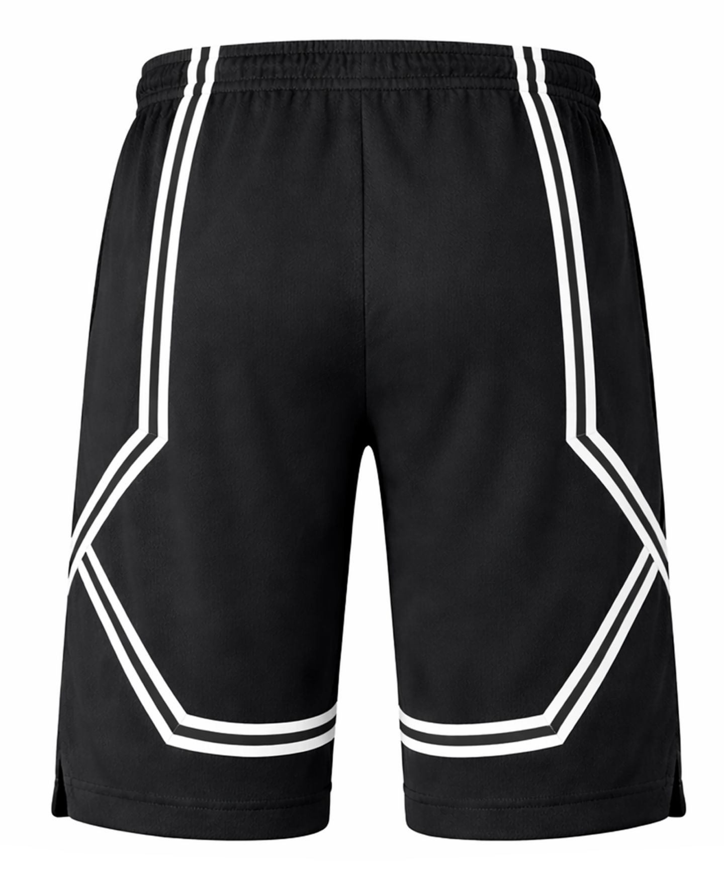 Мужские шорты Galaxy By Harvic Athletic Performance Regular-Fit, цвет: Чёрный / Белый — фото 2