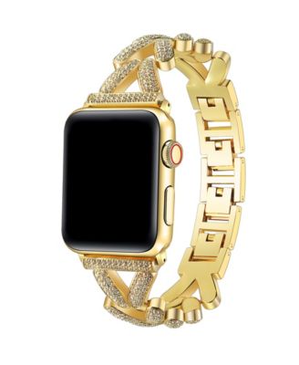 Posh Tech Valentina Stainless Steel and Rhinestone Band for Apple Watch - Gold 41$