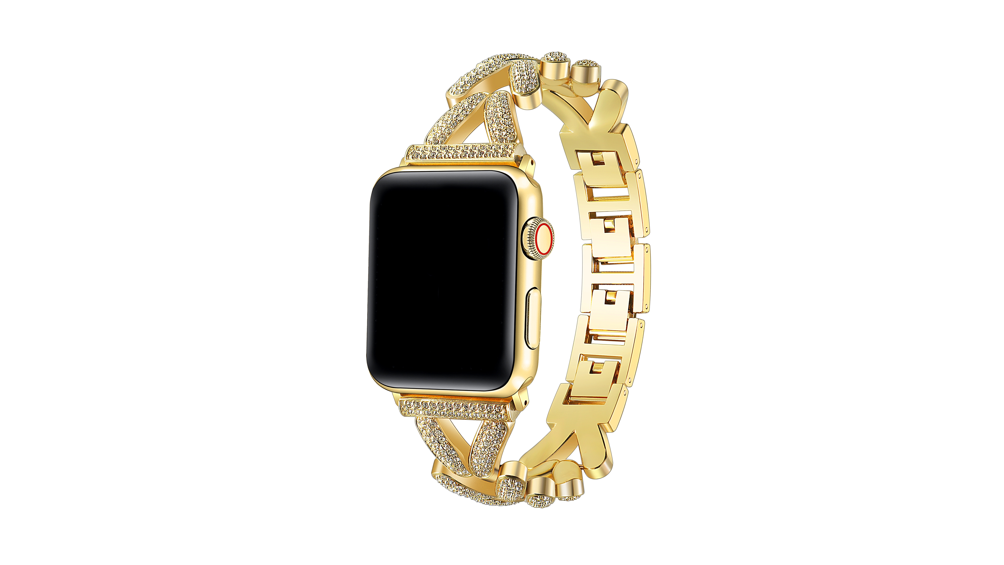 Posh Tech Valentina Stainless Steel and Rhinestone Band for Apple Watch