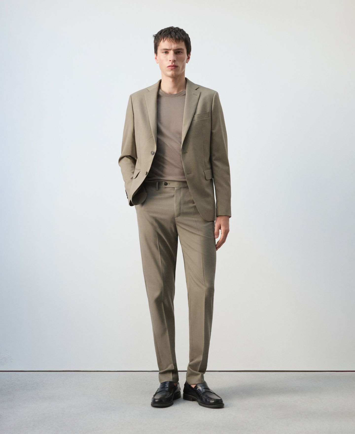 Мужской пиджак MANGO Turin Suit Blazer, цвет: Средний коричневый — фото 2