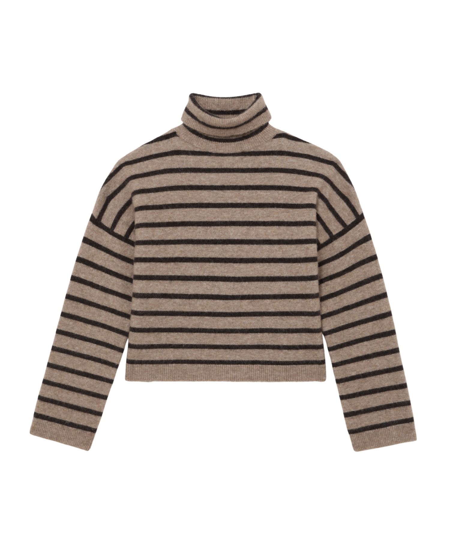 Women's Wynn Stripe Roll-Neck with Wool Sweater