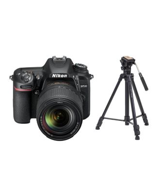 D7500 DSLR with AF-S DX NIKKOR 18-140mm feet 3.5-5.6G ED VR Lens, Bundle with Takama 3-Section Aluminum Video Tripod with Fluid Head