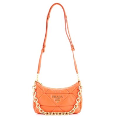 System Convertible Shoulder Bag Quilted Nappa Leather