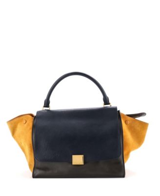 Medium Tricolor Trapeze Bag Leather