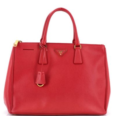 Large Double Zip Lux Tote Saffiano Leather