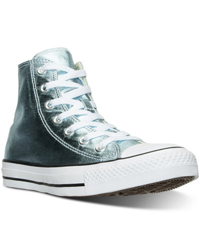 Converse Women's Chuck Taylor High-Top Metallic Leather Casual Sneakers from Finish Line
