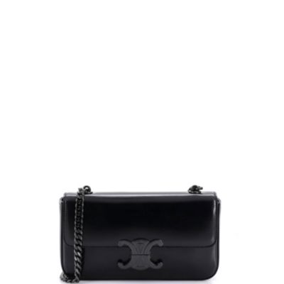 Small Triomphe Chain Shoulder Bag Leather