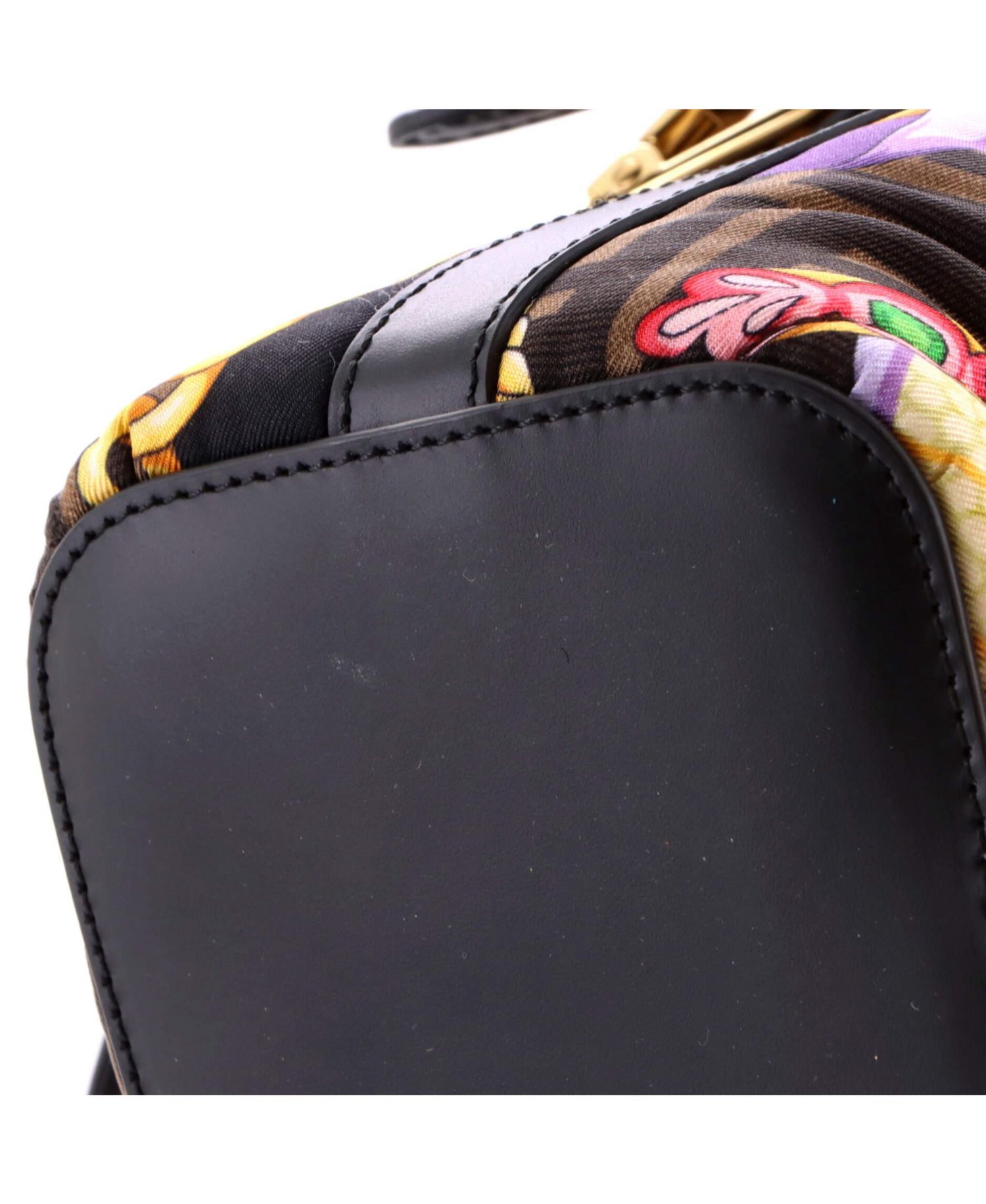 Mini x Versace Fendace Mon Tresor Bucket Bag Quilted Printed Zucca Silk