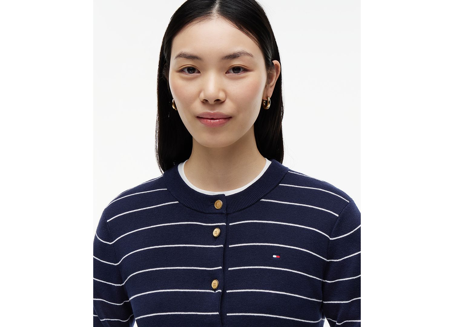 Women's Crewneck Cotton Cardigan