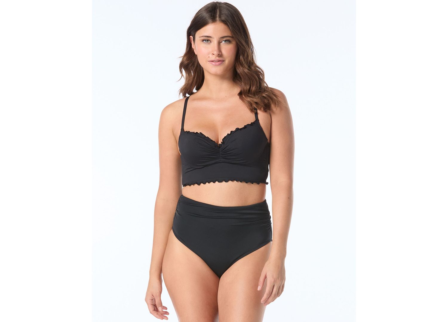 Women's Sweetheart Neck Lavish Underwire Crop Swim Top