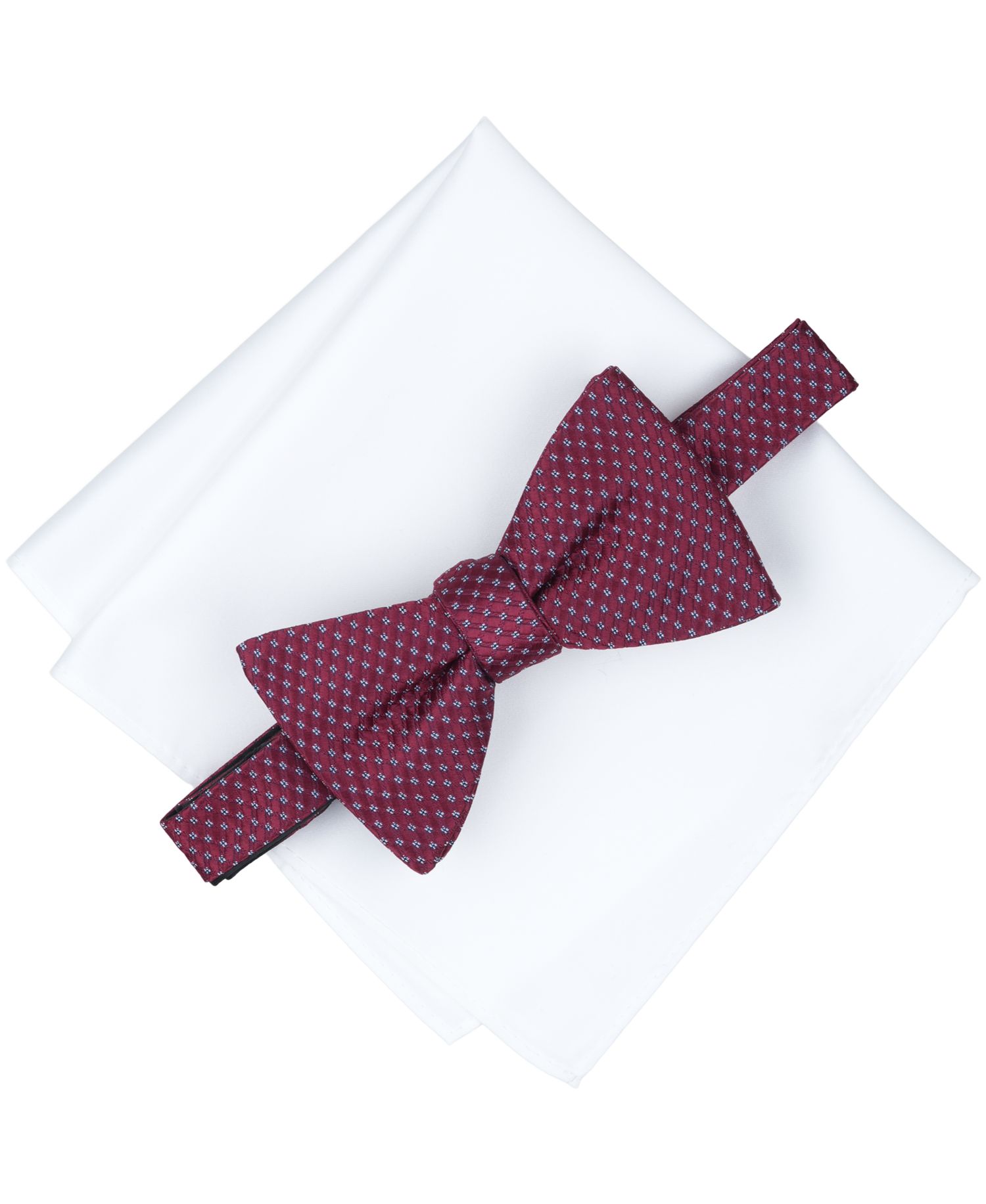 Men's Printed Bow Tie and Pocket Square Set