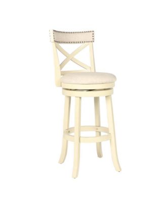 York 29" Wood Bar Stool with Fabric Seat