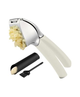 Garlic Press Comfort Grip with Peeler and Brush