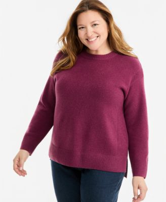 Plus Luxsoft Long-Sleeve Crewneck Sweater