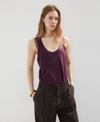 Women's Lace Back Knit Top
