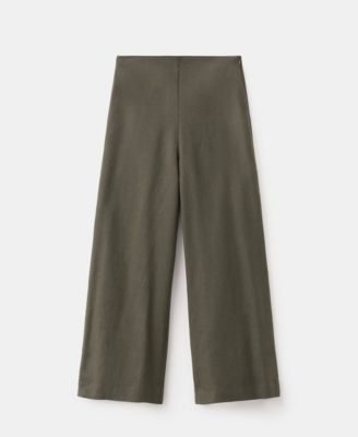 Women's Straight Linen-Blend Pants