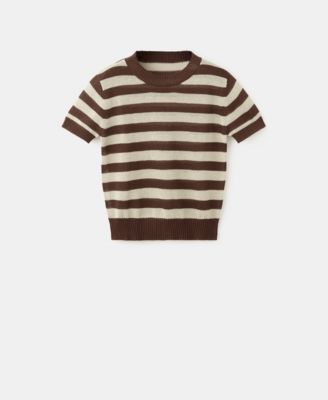 Women's Crop Striped Sweater