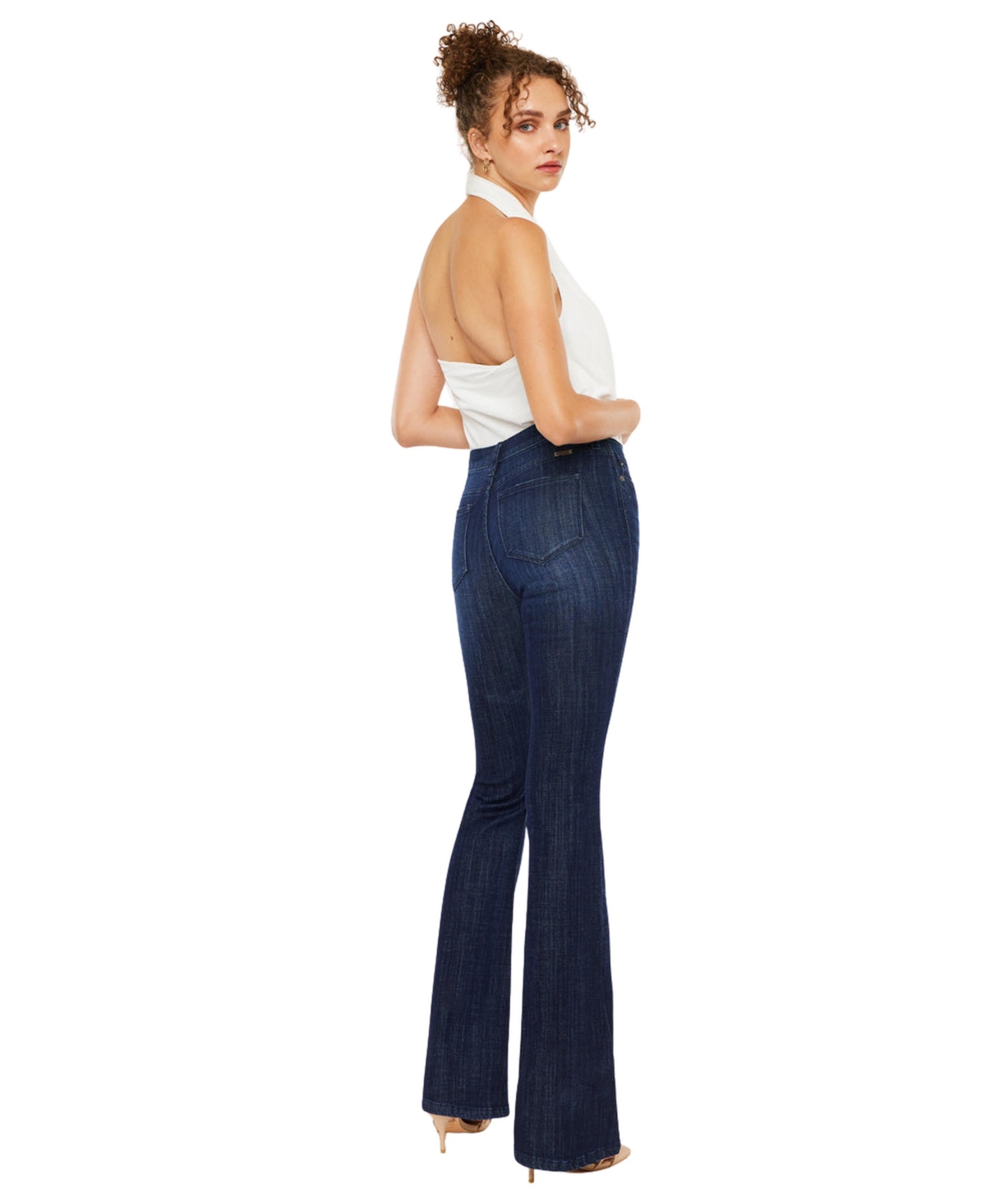 KanCan Women's Celestine Mid-Rise Flare Jeans