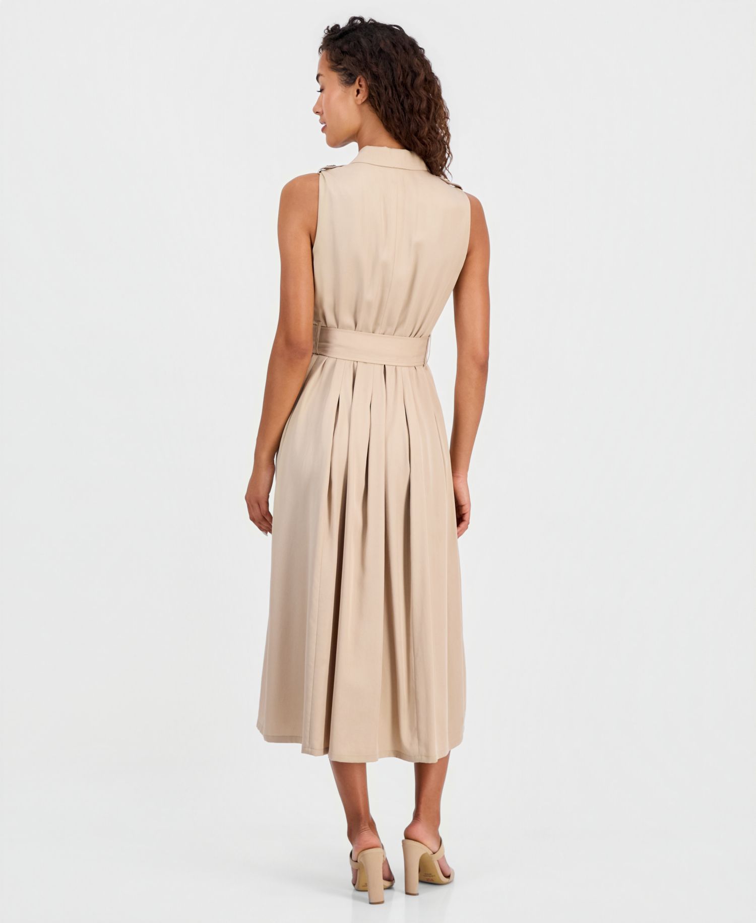 Women's Sleeveless Trench Dress