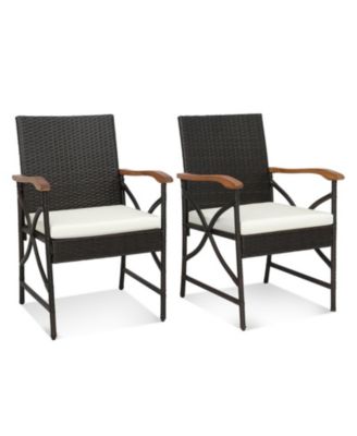 5/7-Piece Outdoor Dining Set with Acacia Wood Table 6 Pieces