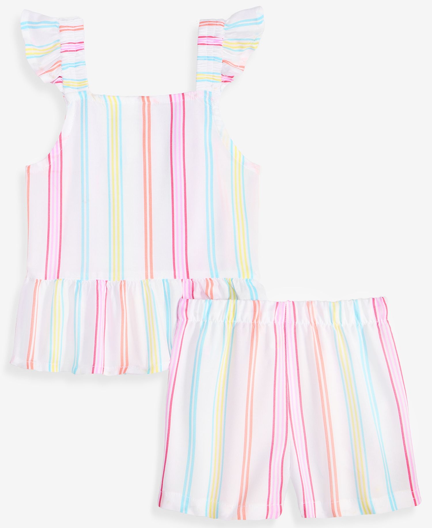 Toddler Girls' 12M-5T Striped Top & Shorts, 2-Piece Set