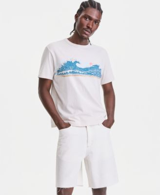 Men's Cotton Hokusai Wave Short-Sleeve T-Shirt