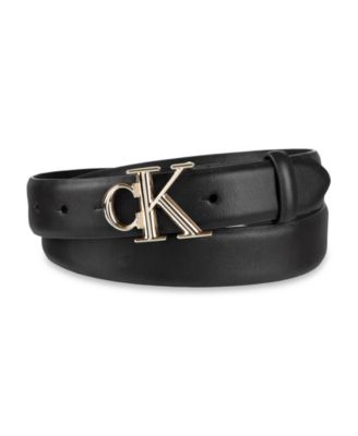 Women's CK Monogram Buckle Skinny Belt