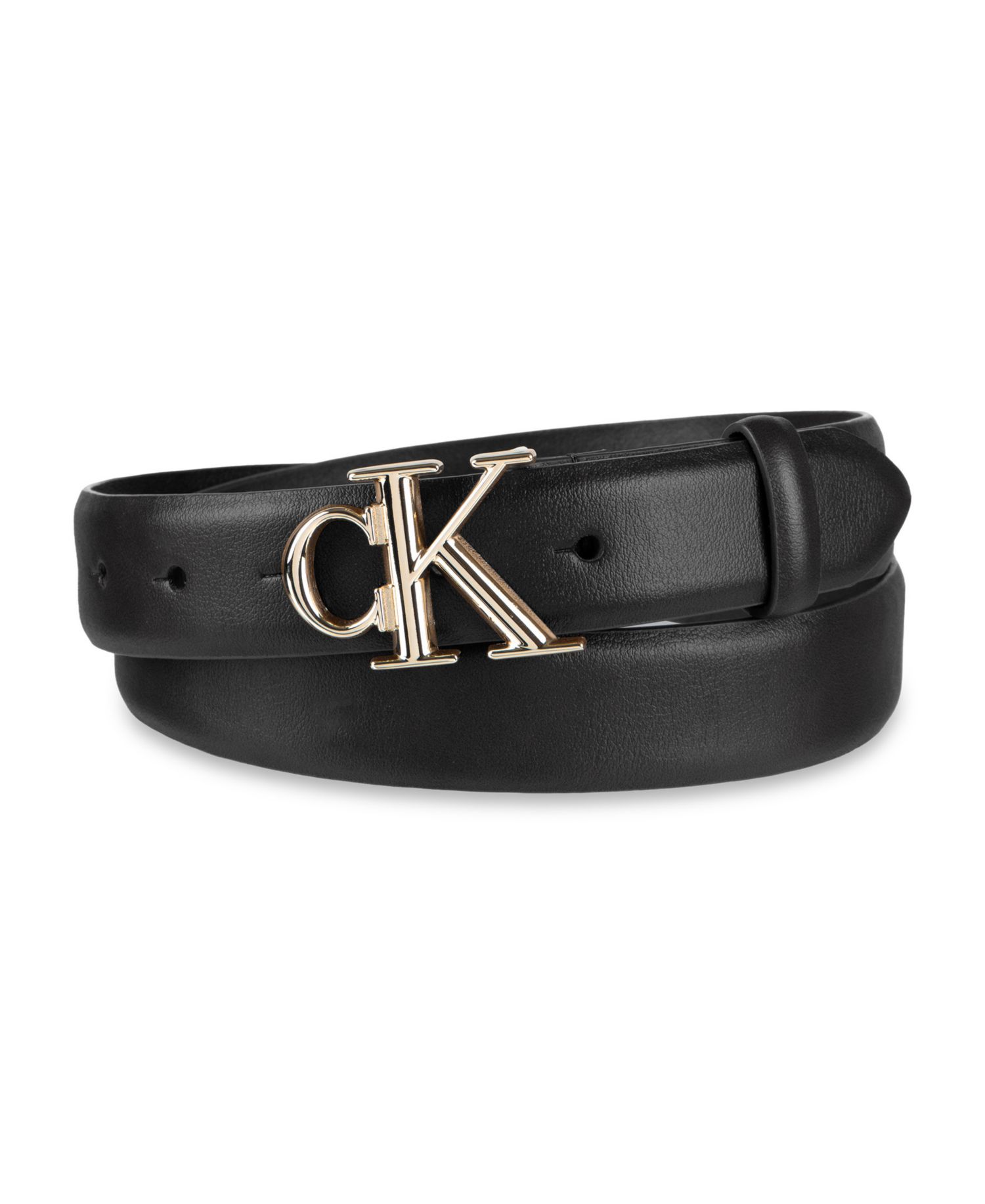 Women's CK Monogram Buckle Skinny Belt
