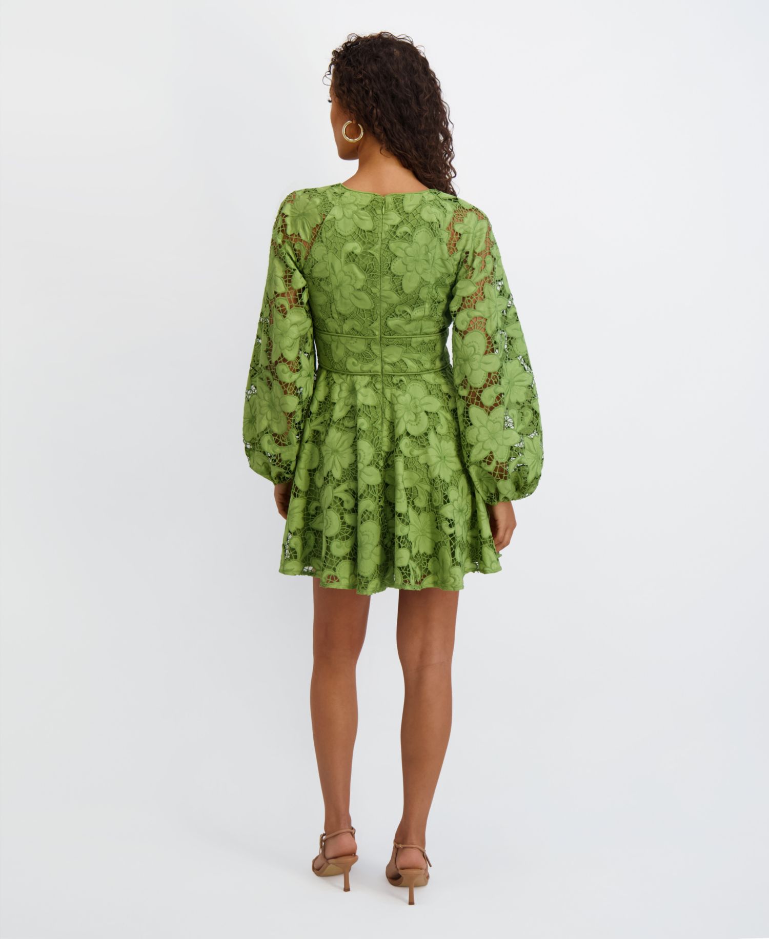 Women's Printed V-Neck Mini Dress