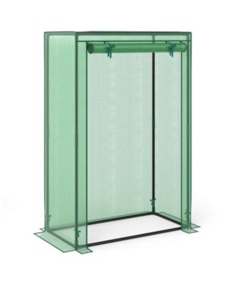 Portable Mini Greenhouse with Roll-Up Zippered Door
