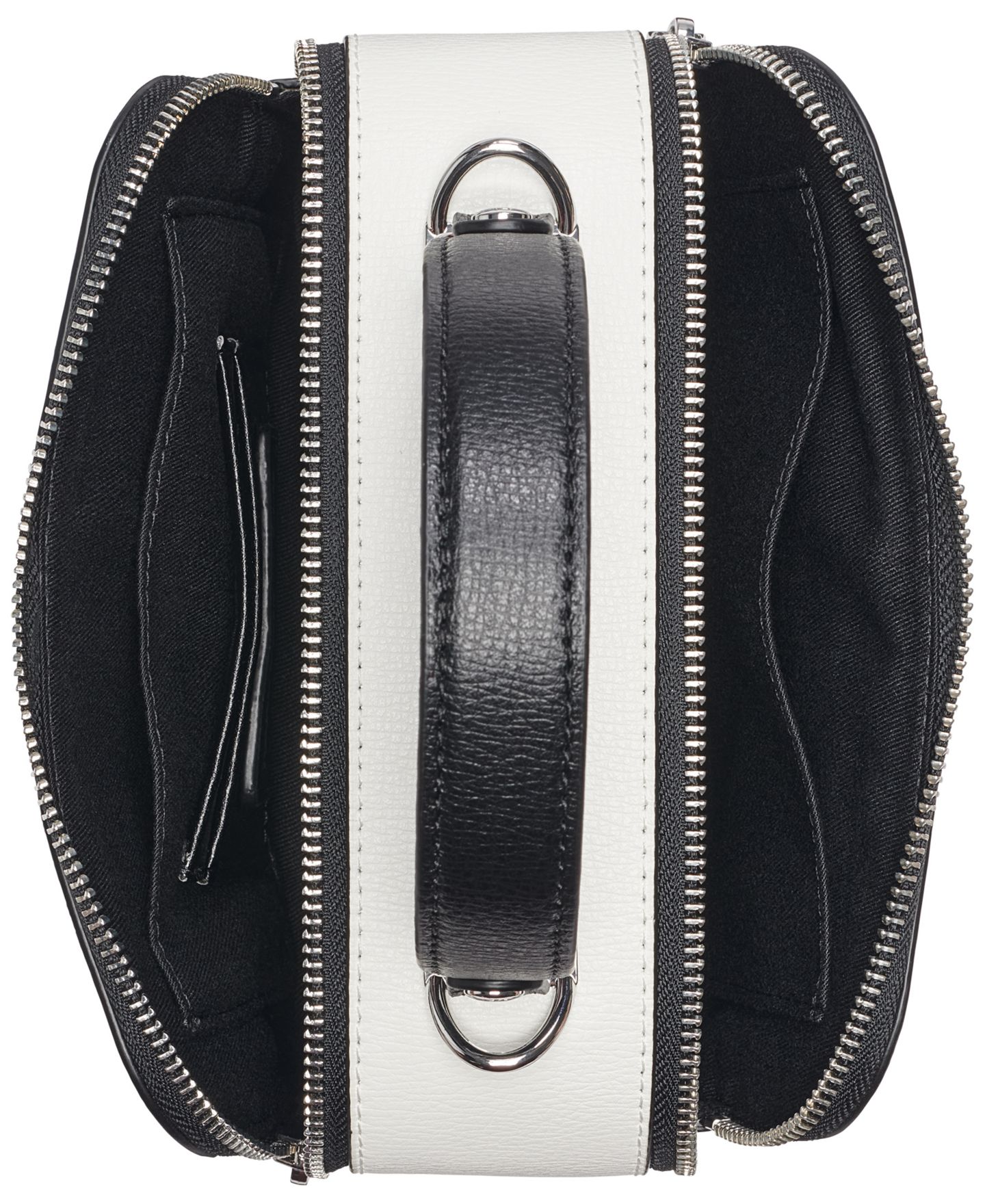 Женская сумка KARL LAGERFELD PARIS Simone Leather Small Crossbody Handbag, цвет: Белый / Чёрный — фото 4