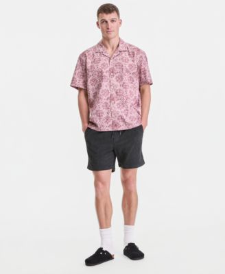 Men's Butler Medallion-Print Camp Shirt & Pull-On Shorts, Macy's Exclusive