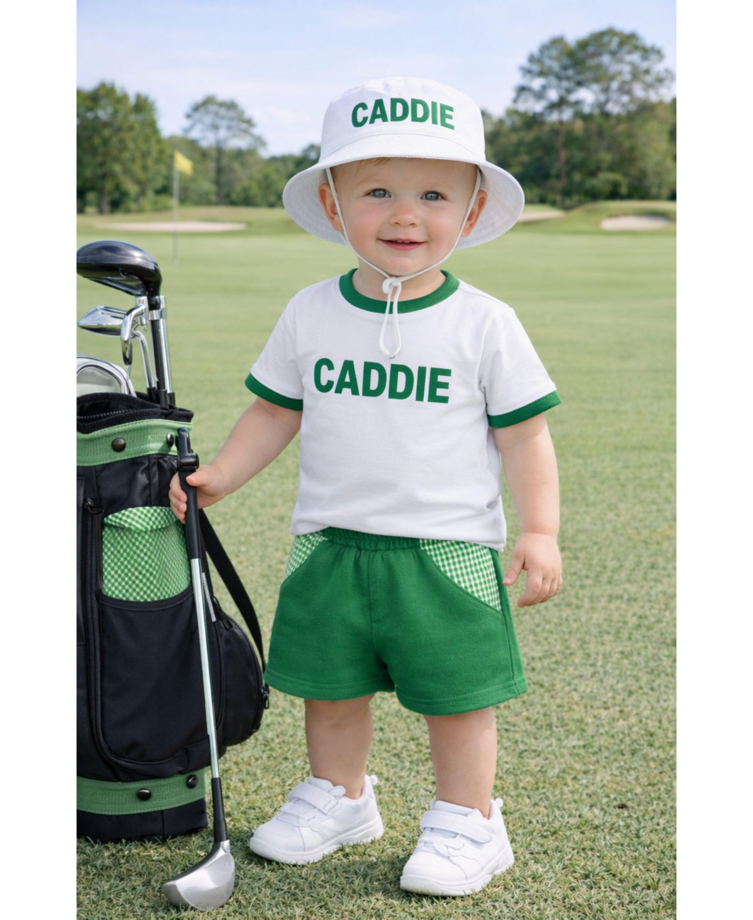Toddler Bits and Bows Unisex Seersucker Pocket Shorts
