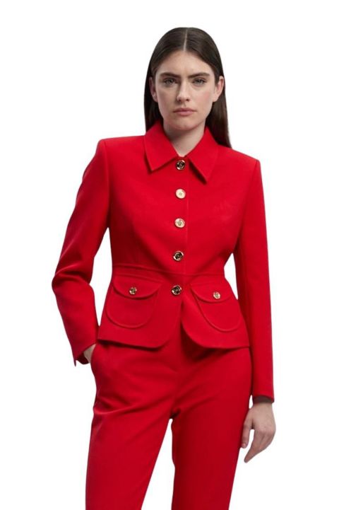 Женские куртки Karen Millen Textured Compact Stretch Tailored Jacket