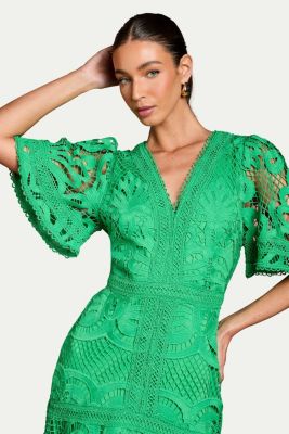 Coast Women's Placement Lace Hanky Hem Dress - Macy's