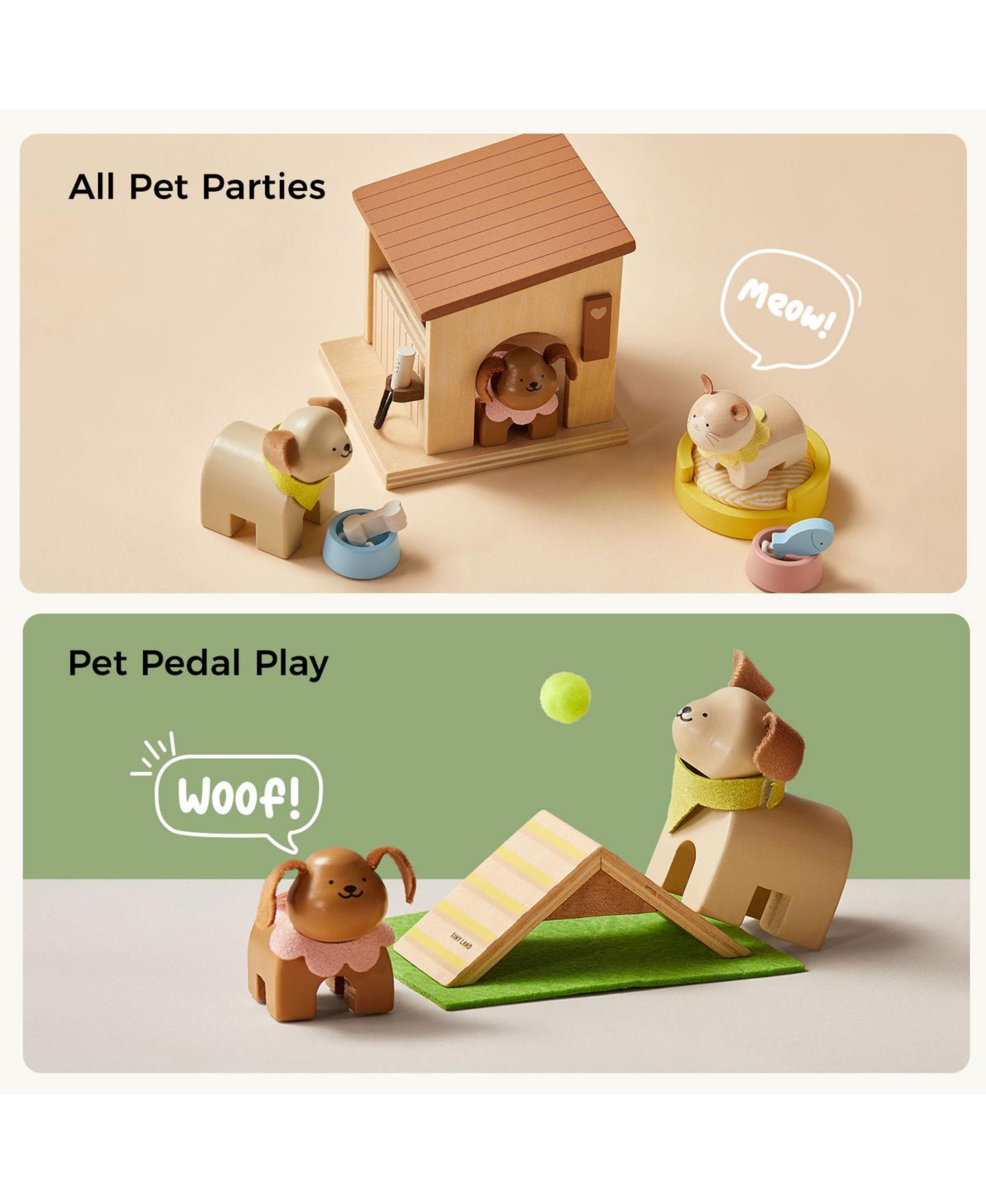Набор деревянной мебели для ухода за питомцами Tiny Land Happy Urban Paws, от 3 лет — фото 5