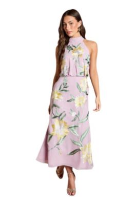 Women's Floral Embroidery Midi Dress