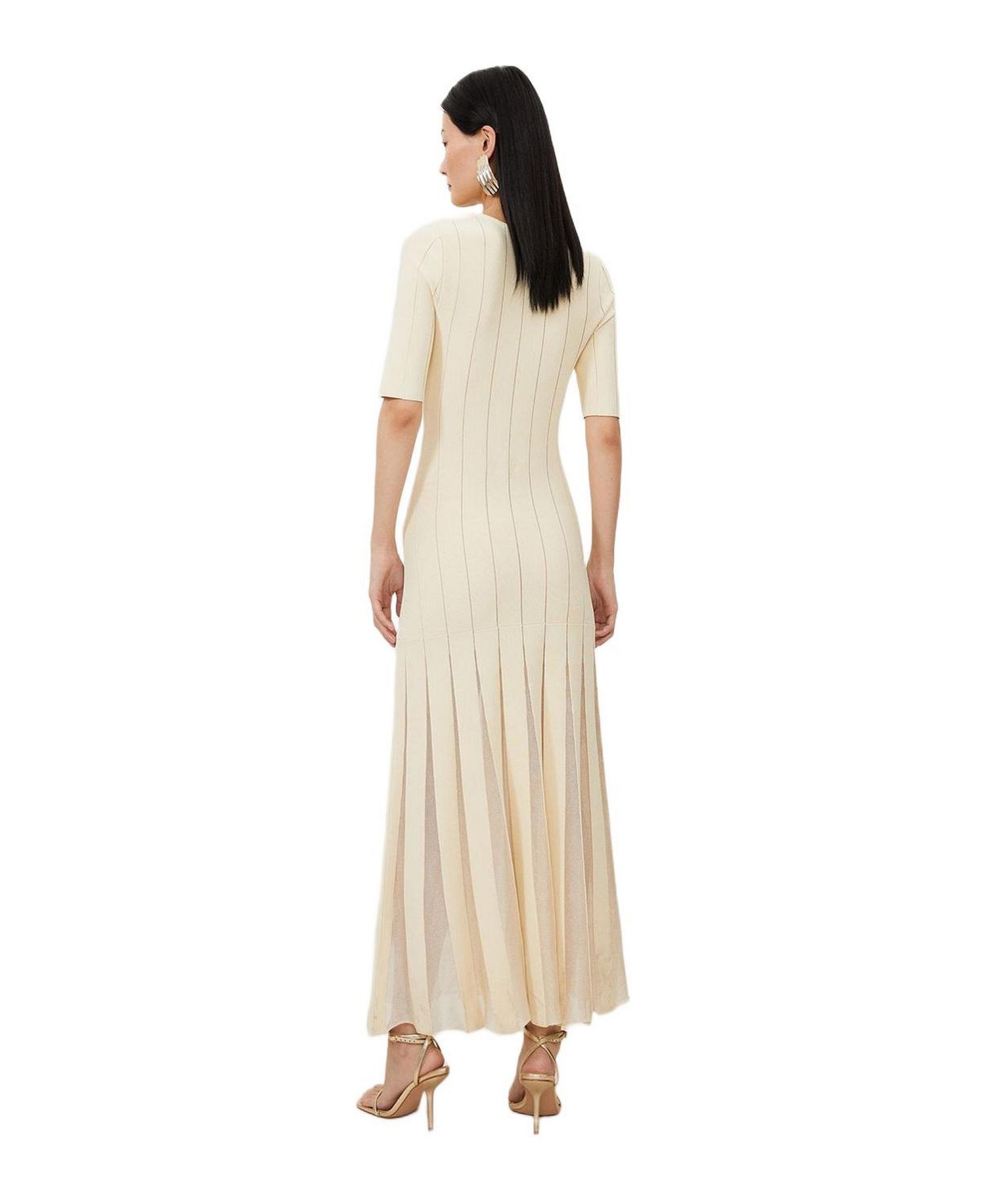 Women's Knit Full Skirt Midi Dress