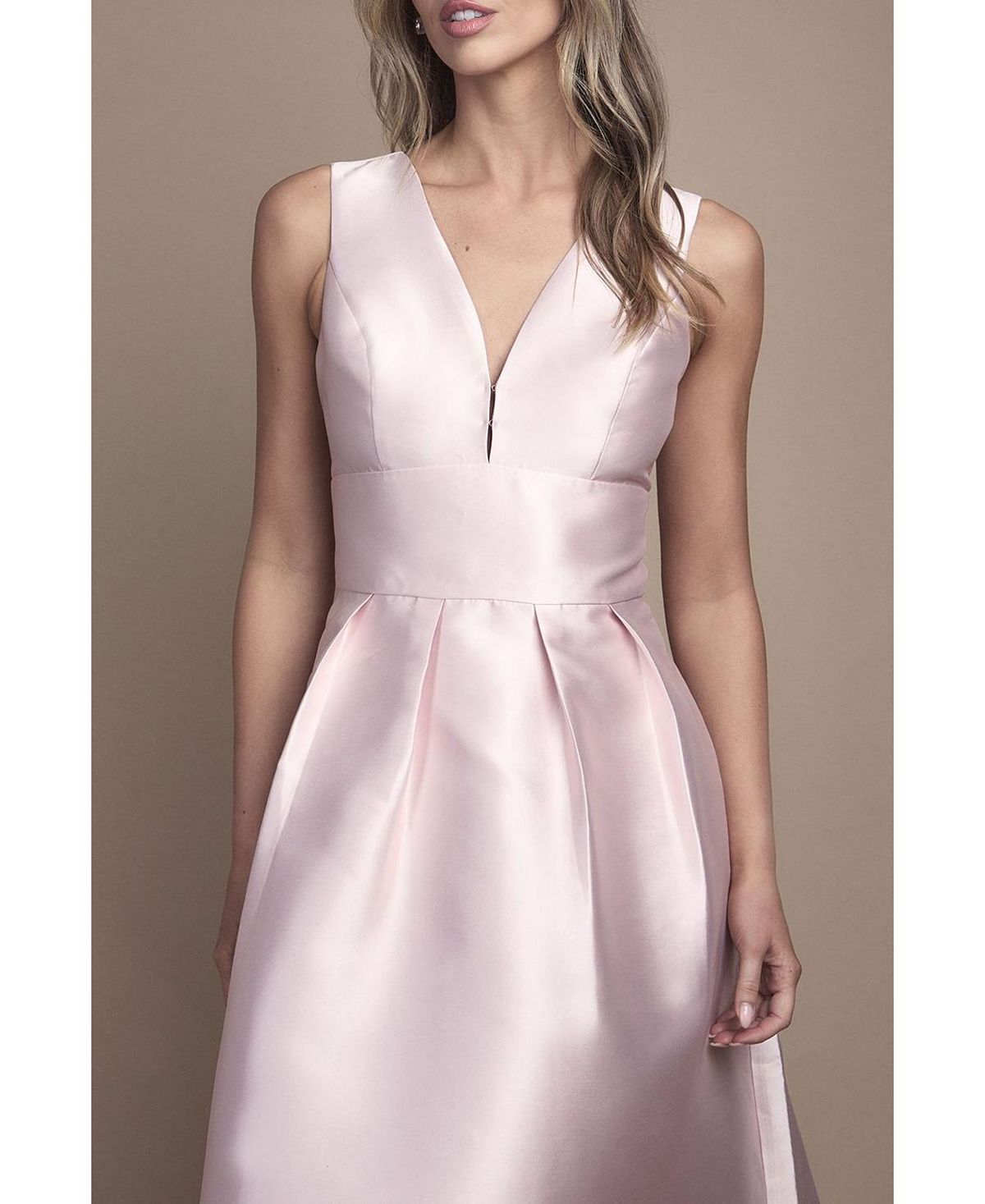 Coast Women's Structured Twill Midi Bridesmaid Dress view 7 — MAYCSS fashion products