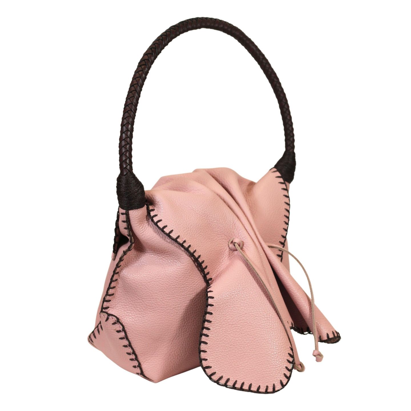 Женская сумка Carlos Falchi Shoulder Butterfly Leather, цвет: Пыльный розовый — фото 2