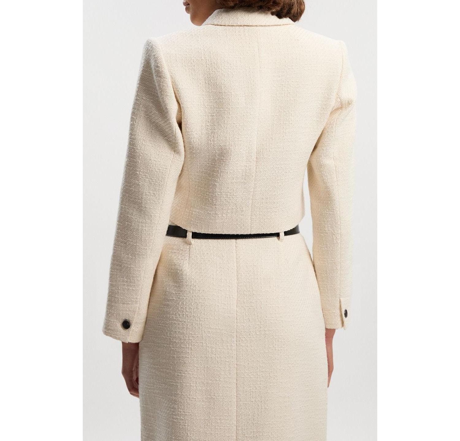 Women's Double Button Tweed Cropped Jacket