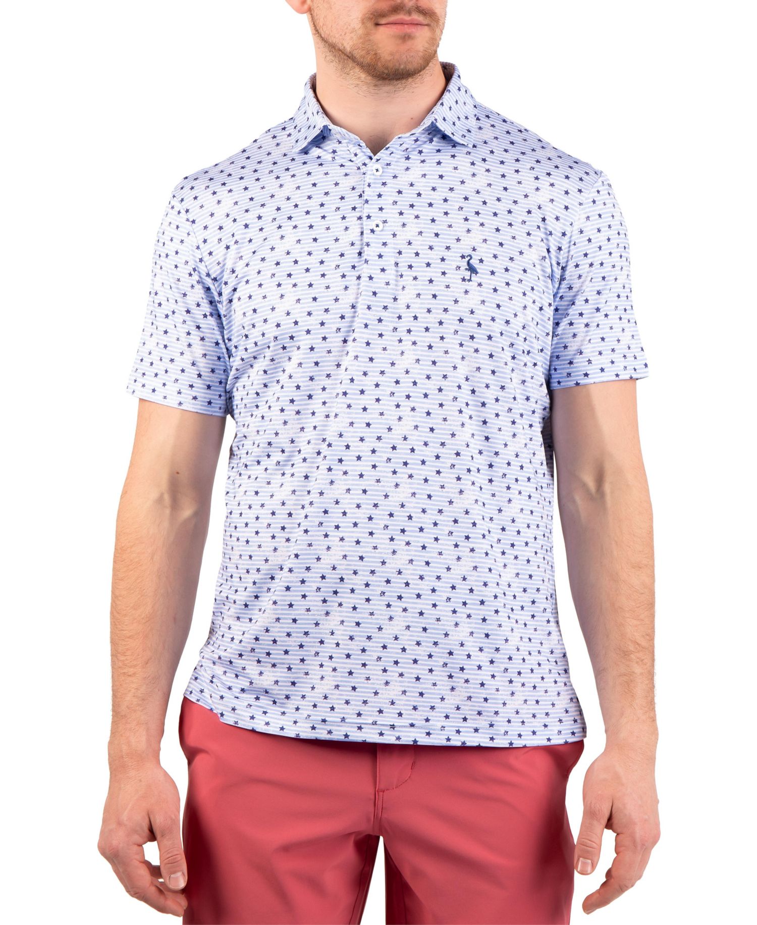 Men's Vintage Stars Printed Performance Polo