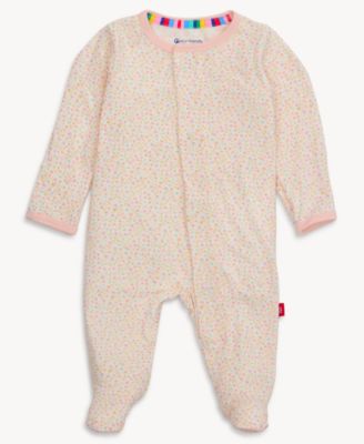 Magnetic Me Baby Boys' and Girls' Long-Sleeve Coverall - Pink Floral