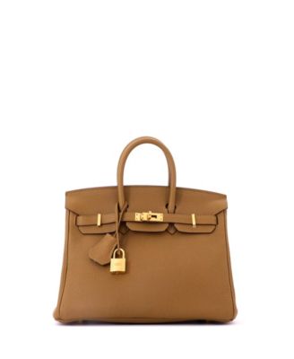 Birkin 25 Handbag Brown Togo with Gold Hardware