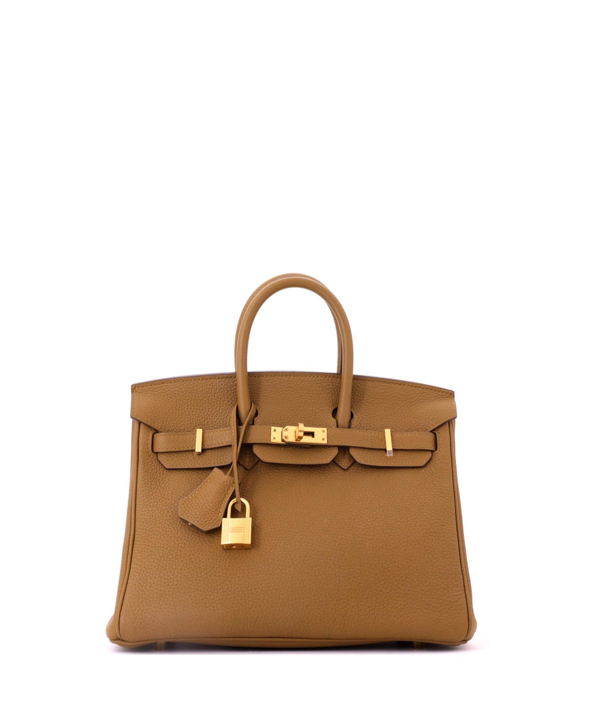 Pre-Owned HERMES Birkin 25 Handbag Brown Togo with Gold Hardware - Brown