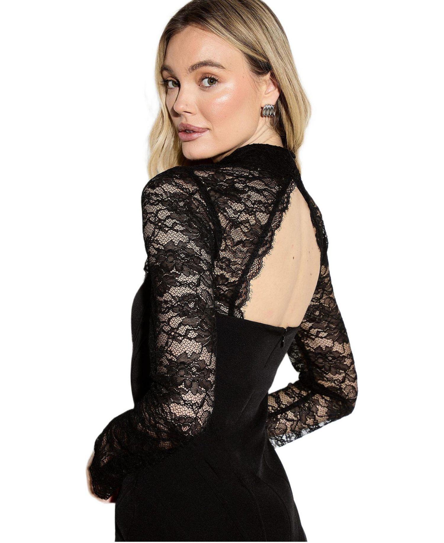 Women's Premium Lace Bonded Mini Corset Dress