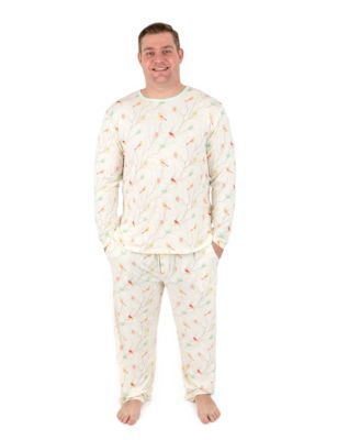 Men's Matching Family Two-Piece Cooling Bamboo Viscose Long Sleeve Pajamas